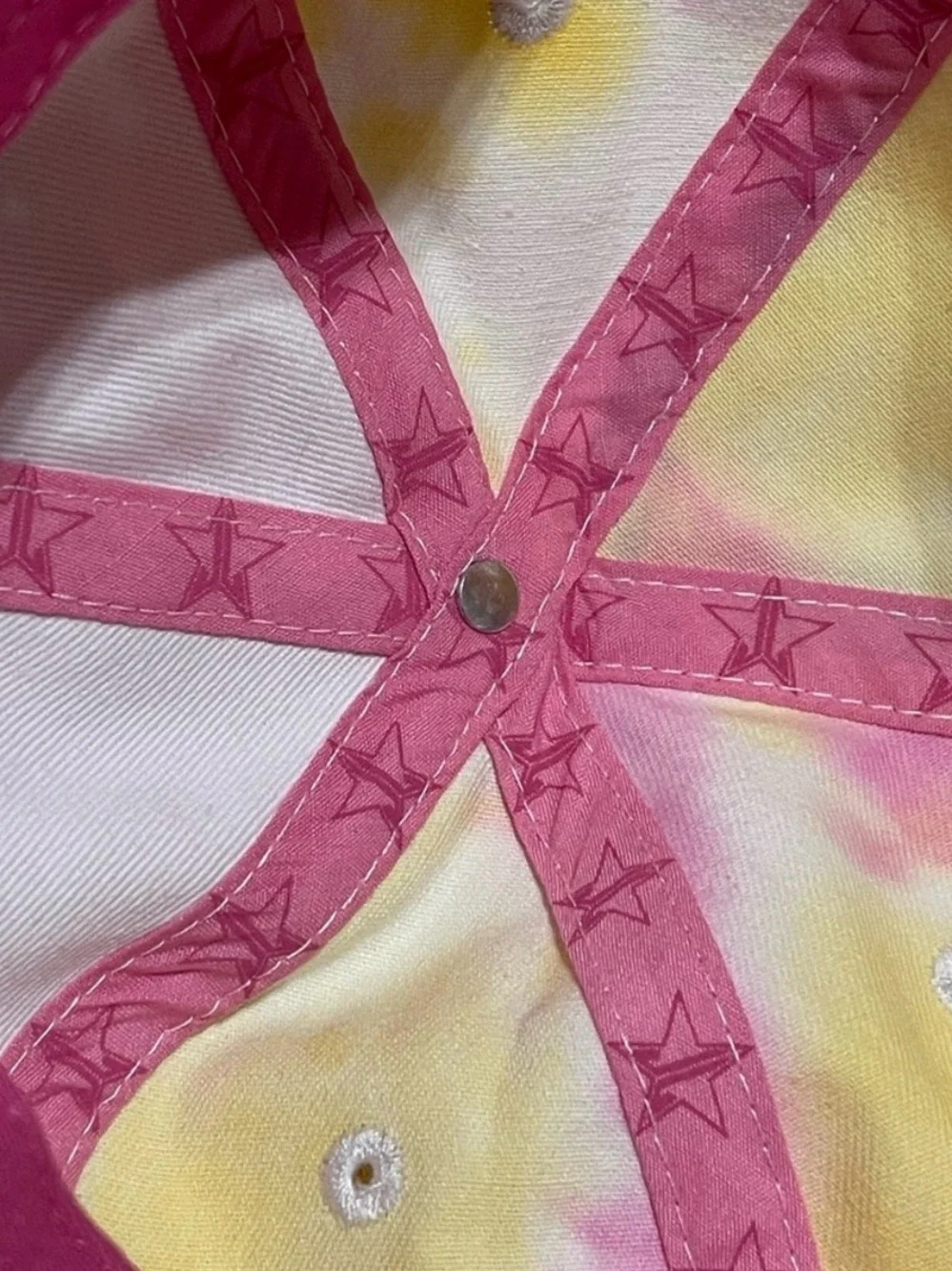 Jeffree Star Tie-Dye Star Baseball Cap - Pink, Blue & Yellow